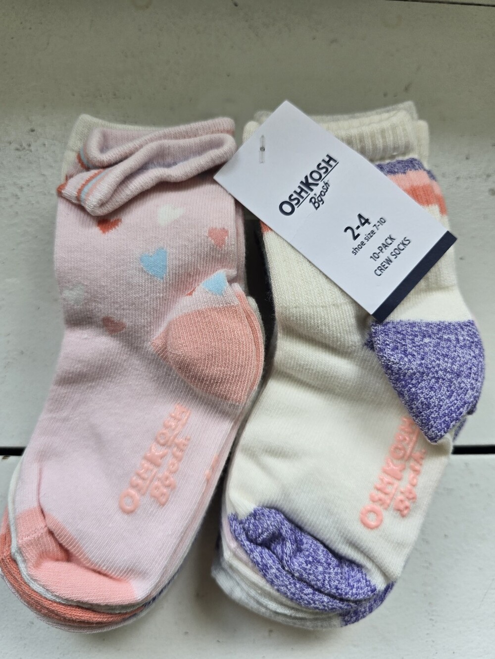 OshKosh B'gosh Girls' Ankle Socks - Pink, Light Blue, Purple